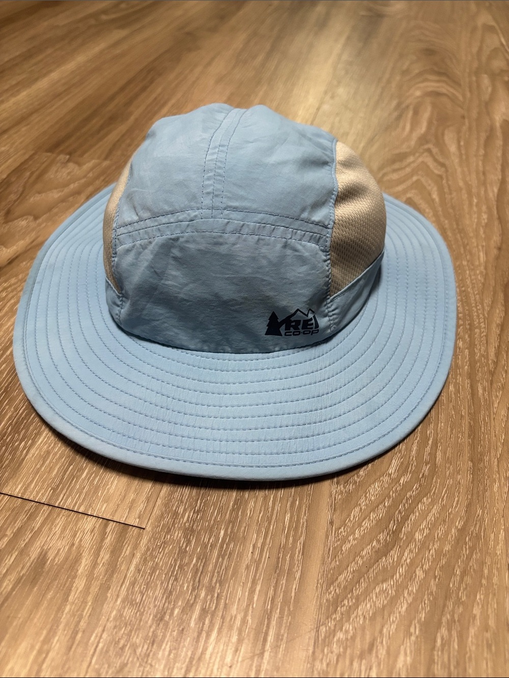 REI Kids Sahara Floppy Sun Hat Blue Gray Size Y 7-14 outdoor gorpcore hiking